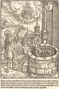 Aines biedny człowiek upadł... autorstwa Master of the Miracles of Mariazell
