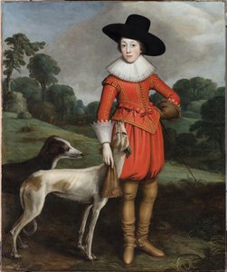 Portret Wilhelma II, księcia Orańskiego, jako chłopca (olej na płótnie) autorstwa Master of the Monteviot Boy in Red
