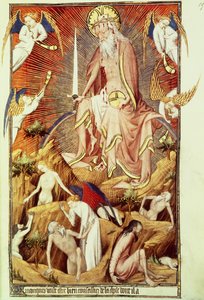 Pani Lat. 9471 f.194 Sąd Ostateczny, z Grandes Heures de Rohan, c.1418-25 (patrz także 121172)