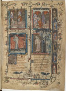 Miniatura z rękopisu Roman de la Rose autorstwa Guillaume de Lorris i Jean de Meun, 1353 autorstwa Master of the Rose novels