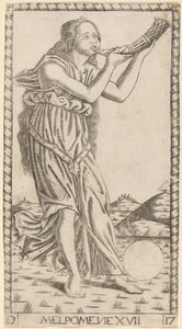 Melpomene autorstwa Master of the S Series Tarocchi