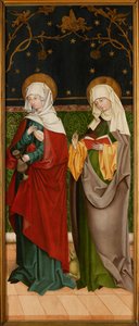 Święta Elżbieta Węgierska i Święta Małgorzata, ok. 1485-1490. autorstwa Master of the Sacristy of Kaufbeuren