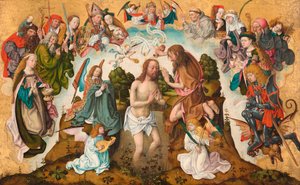 Chrzest Chrystusa autorstwa Master of the Saint Bartholomew Altarpiece