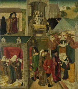 Święta Elżbieta Węgierska opiekująca się chorymi w Marburgu, Śmierć św. Elżbiety, prawe skrzydło ołtarza wykonanego dla Grote Kerk w Dordrecht autorstwa Master of the St Elizabeth Panels