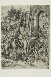 Wjazd Chrystusa do Jerozolimy autorstwa Master of the Strache Altar