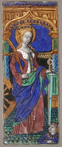 Tryptyk Panel ze św. Katarzyną, francuski, XV-XVI w. autorstwa Master of the Triptych of Louis