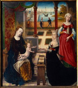 Dziewica i św. Maria Magdalena Obraz Mistrza Widoku Sainte-Gudule (XV w.) (ec.flam.) 1475 Muzeum Sztuk Pięknych w Liege