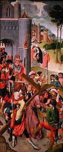 Chrystus niosący krzyż, boczny panel z tryptyku, ok. 1490 (olej na desce) (patrz także 152537)