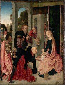 Niemiecki: Die Anbetung der Könige Adoracja królów autorstwa Master of the Virgo Inter Virgines