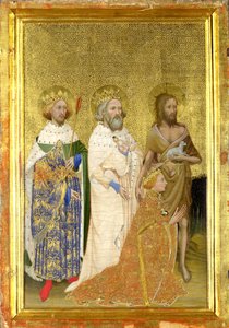 Ryszard II, król Anglii, ze swoimi świętymi patronami (lewy panel wewnętrzny dyptyku Wilton)
