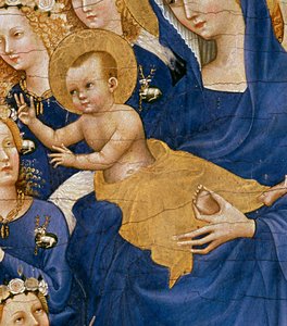 Dziewica z Dzieciątkiem, ok. 1395-99 (tempera jajeczna na dębie) (detal z 3028)