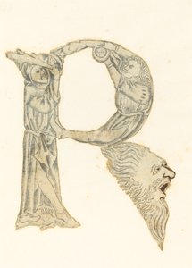 Litera P (przekonwertowana na R) autorstwa Master with the Banderoles