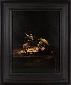 Ostatni posiłek w celi śmierci, Velma Barfield, 2012 (cyfrowy druk transferowy na pergaminie z koziej skóry) autorstwa Mat Collishaw