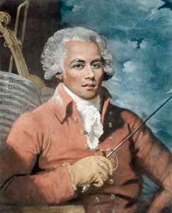 Joseph Boulogne (1748-99), Rycerz Świętego Jerzego; syn francuskiego właściciela plantacji na Gwadelupie i niewolnicy pochodzenia afrykańskiego Nanon - Portret Josepha Boulogne (1748-1799), kawalera de Saint Georges (Saint-Georges), kompozytora pochodzenia autorstwa Mather (after) Brown