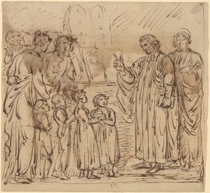 Lekcja biblijna [odbyt] autorstwa Mather Brown
