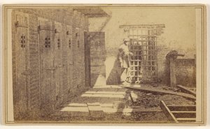 [Klatki, w których przetrzymywano zniewolonych ludzi] autorstwa Mathew B. Brady