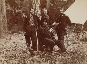 Generał W.S. Hancock i sztab autorstwa Mathew B. Brady