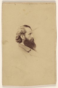[Niezidentyfikowany mężczyzna z długą brodą z profilu]. autorstwa Mathew B. Brady