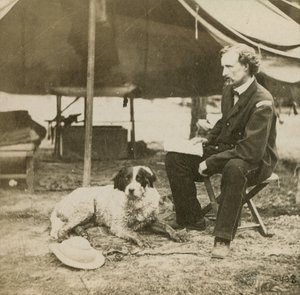 Generał Custer (1839-76) w swojej siedzibie, c.1864 autorstwa Mathew B. Brady
