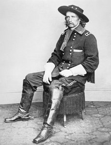 Portret generała Armstronga Custera (1839-1876) (zdjęcie bw)
