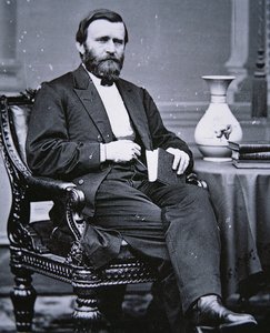 Ulysses Simpson Grant (1822-85) (zdjęcie czarno-białe) autorstwa Mathew Brady