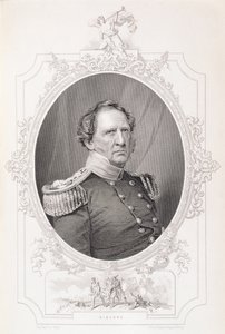 Winfield Scott (1786-1866) z „Historii Stanów Zjednoczonych”, tom. II, autorstwa Charlesa Mackay, grawerowane przez Charlesa Holla z dagerotypu autorstwa Mathew B. Brady