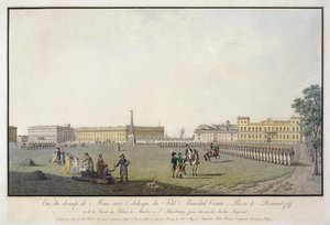 Widok na pole marsjańskie i marmurowy pałac w Petersburgu, 1804 r.