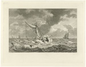 Plaże nabrzeża kapitana Klaasa Ringelsa w pobliżu Texel, 1778 autorstwa Mathias de Sallieth