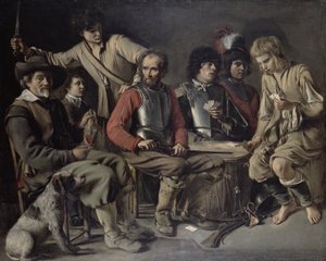 Kłótnia (olej na płótnie) autorstwa Mathieu Le Nain