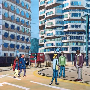 East Croydon, 2016 (mieszane media na panelu)