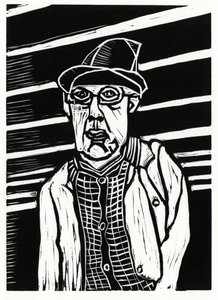 Southwark Man, 2013 (linoryt)