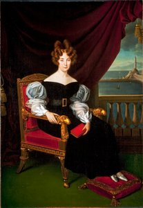 Portrait of Mary (Maria) Brignole-Sale (Brignole Sale) De Ferrari, Duchess of Galliera (181-1888) Obraz Matteo Antonio Picasso (1794-1879) Geny, Nowe muzea uliczne autorstwa Matteo Antonio Picasso