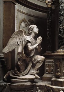 Anioł w adoracji Marmurowa rzeźba Matteo Civitali (1436-1501) autorstwa Matteo Civitali