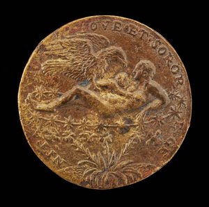 Jowisz jako orzeł przynoszący niemowlę Herkules do Junony [rewers], 1562. autorstwa Matteo Pagano