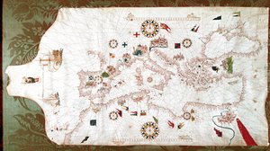Mapa Morza Śródziemnego (portolan autorstwa Matteo Prunes