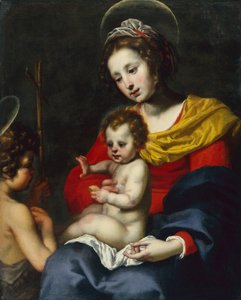 Madonna z Dzieciątkiem z Dzieciątkiem Św. Jan Chrzciciel (olej na płótnie)