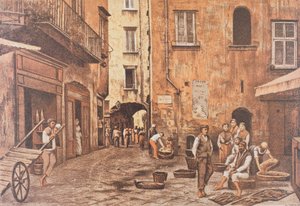 Włochy, Neapol, Piazzetta di Porto autorstwa Matteo Zampella autorstwa Matteo Zampella
