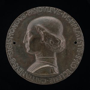 Sigismondo Pandolfo Malatesta, 1417-1468, Pan Rimini i Fano [awers], 1446. autorstwa Matteo di Andrea de Pasti