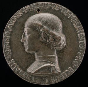 Sigismondo Pandolfo Malatesta, 1417-1468, Pan Rimini i Fano [awers], 1446. autorstwa Matteo di Andrea de Pasti
