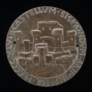 Zamek w Rimini [rewers], 1446. autorstwa Matteo di Andrea de Pasti