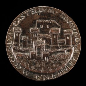 Zamek w Rimini [rewers], 1446. autorstwa Matteo di Andrea de Pasti