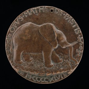 Słoń Malatesta na łące [rewers], 1446.