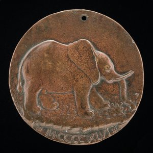 Słoń Malatesta na łące [rewers], 1446. autorstwa Matteo di Andrea de Pasti
