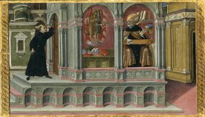 Wizja św. Augustyna świętych Hieronima i Jana Chrzciciela, 1476 r autorstwa Matteo di Giovanni di Bartolo
