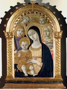 Dziewica z Dzieciątkiem Jezus, Święty Michał, Święta Maria Magdalena (Malarstwo na drewnie)