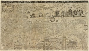 Mapa Włoch z 1630 r. autorstwa Matthaeusa Greutera, opublikowana w 1657 r. przez Stefano Scolariego autorstwa Matthaus Greuter