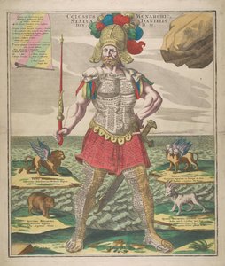 Kolos Monarchiczny Posąg Daniela, 1730 r. autorstwa Matthaeus Seutter