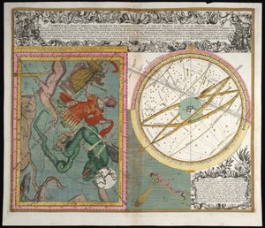 Kometa, tutaj anno Christi, 1742 autorstwa Matthaeus Seutter