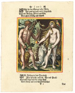 Adam i Ewa, ok. 1700-1725 autorstwa Matthaus Merian