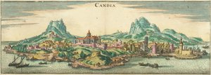 Heraklion - Candia, Korfu (przycięte) autorstwa Matthaus Merian